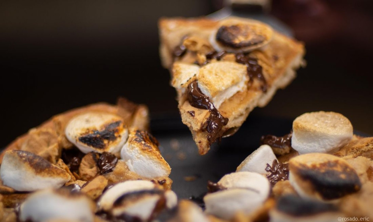 Dante&#146;s Inferno
1059 Old River Rd., (216) 523-1504
10&#148; Peanut Butter S&#146;mores Pizza