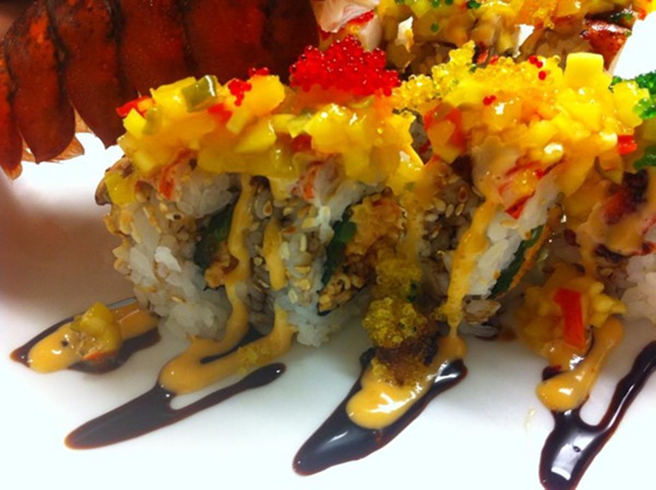Sasa - Shaker Heights: Chef Scott Kim brings real deal sushi to Shaker Square. Our pick is the Green Dragon Roll, Alaskan king crab,eel and tempura crunch topped with avocado and unagi sauce.