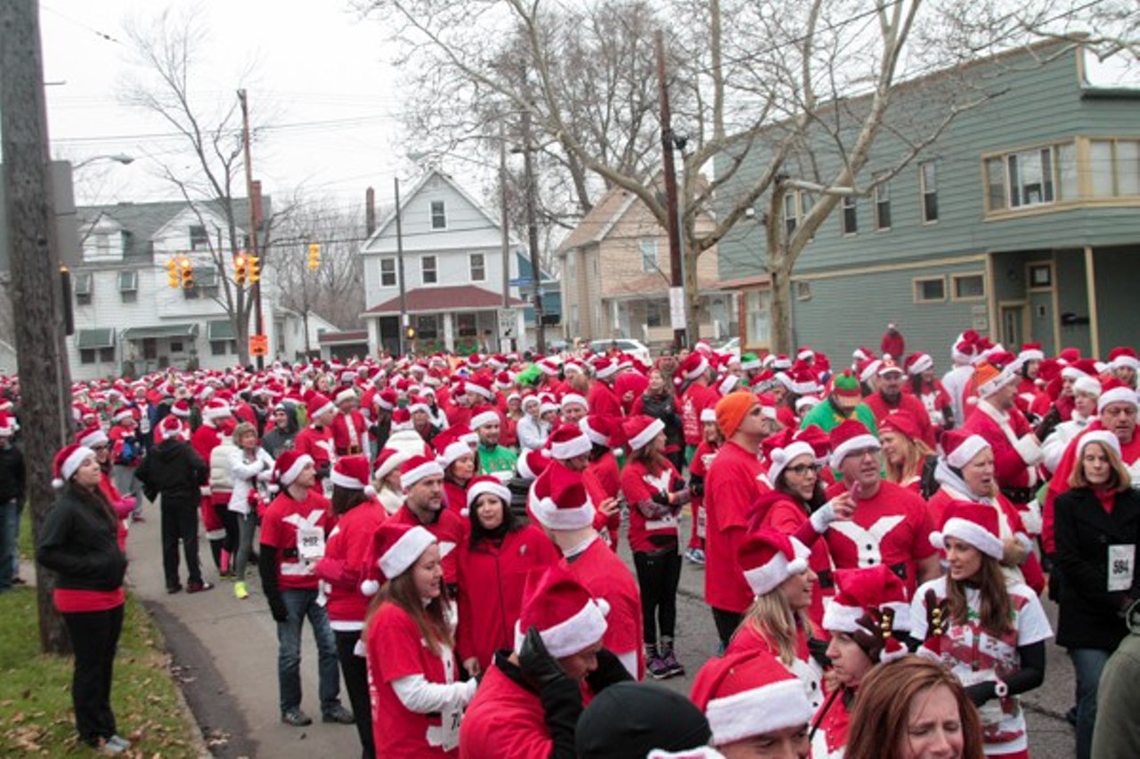 Saturday, Dec. 12: Santa Shuffle - Thousands of Santas will reportedly be on hand for the annual 1 Mile Santa Fun Run that takes place today in Tremont. The race, if you can call it that since Santas are permitted to run, jog, walk or crawl, begins at 4 p.m. at the Tremont Tap House and concludes at the South Side. Runners receive a Santa hat, a race T-shirt and a wristband for free trolley rides to Tremont bars. Registration is $35. (Niesel, photo via Emanuel Wallace)