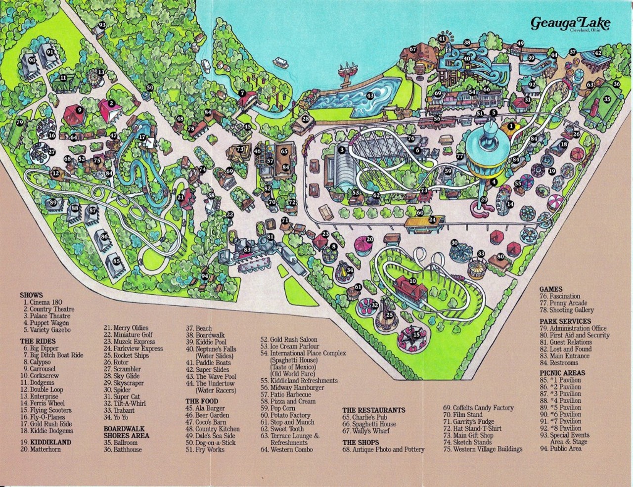 Park map in 1985. (Photo via Flickr CC, Brian)