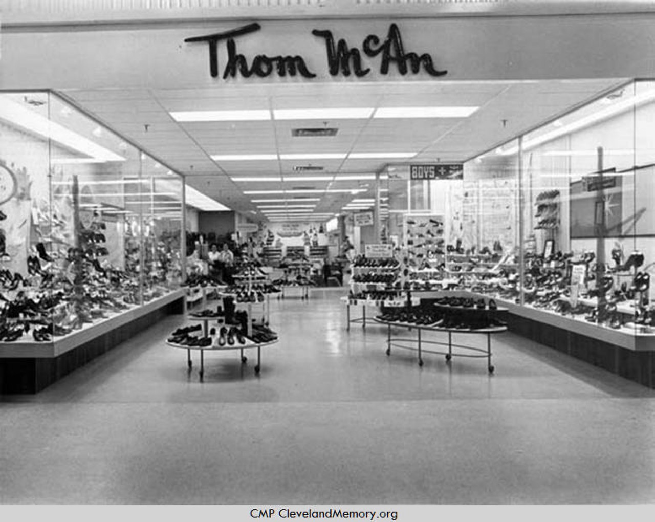 ''Thom McAn Shoe Store, Severance Center.'' — photo verso, 1963