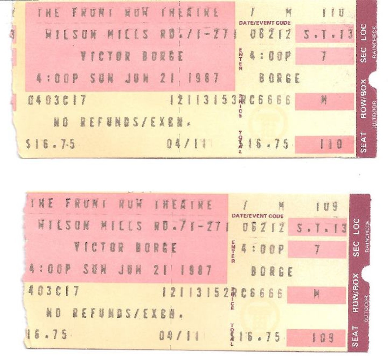 Tickets From 1977