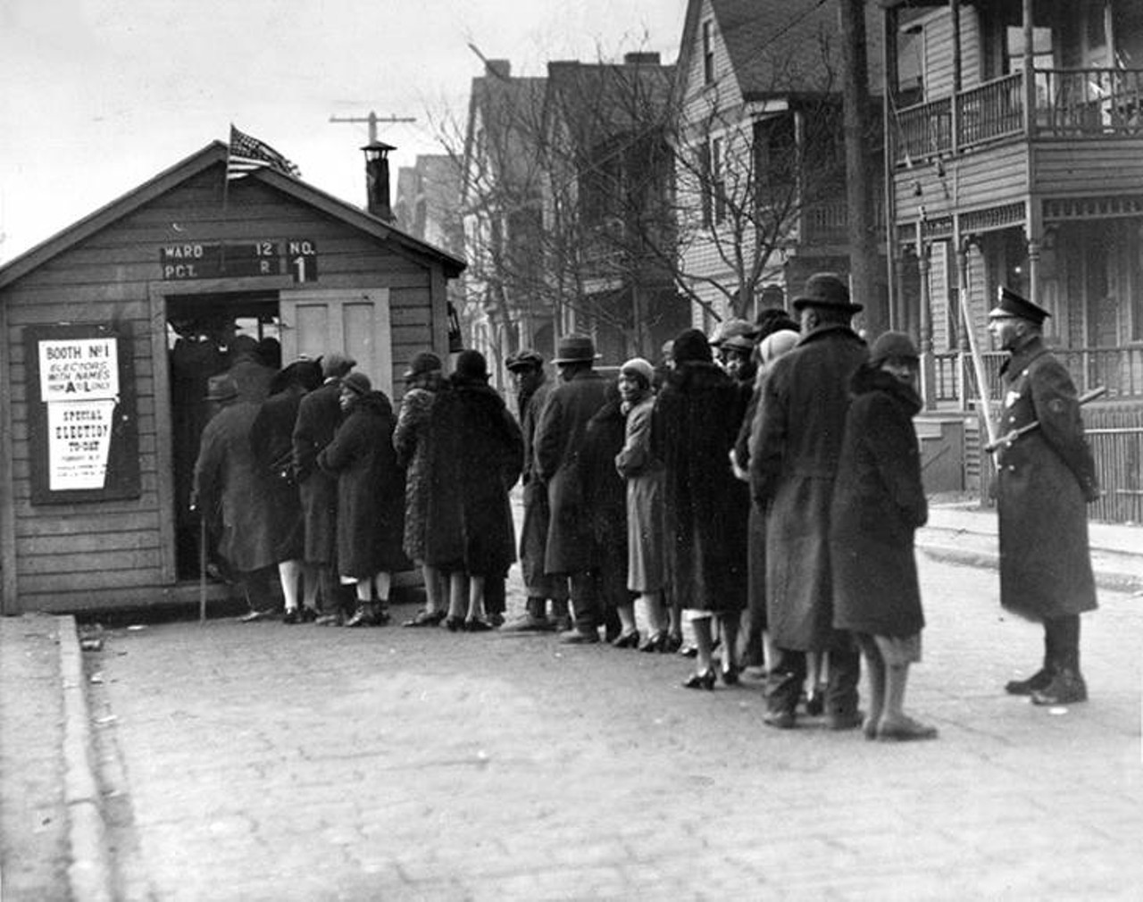  Ward 12 Voters in Line, 1932 