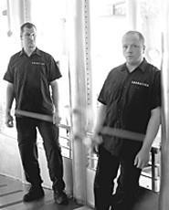 VNV Nation frontman Ronan Harris (right) wants you to - "Get off your ass and get yourself out of your problem."