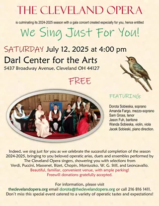 Postcard announcement of "We Sing Just For You!"