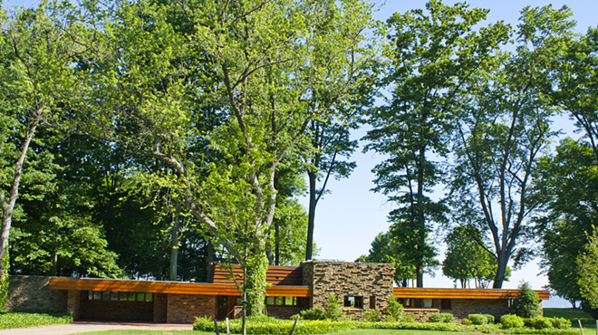The Frank Lloyd Wright-designed house in North Madison.