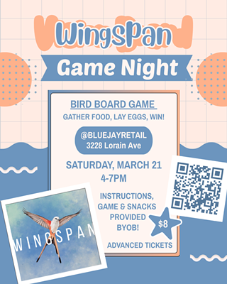 Wingspan Game Night flyer