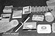 Wrap that rascal! Some of the items on display at - CSU's History of Contraception.
